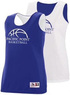 Ladies Reversible Wicking Tank, Purple/White